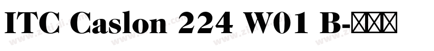 ITC Caslon 224 W01 B字体转换